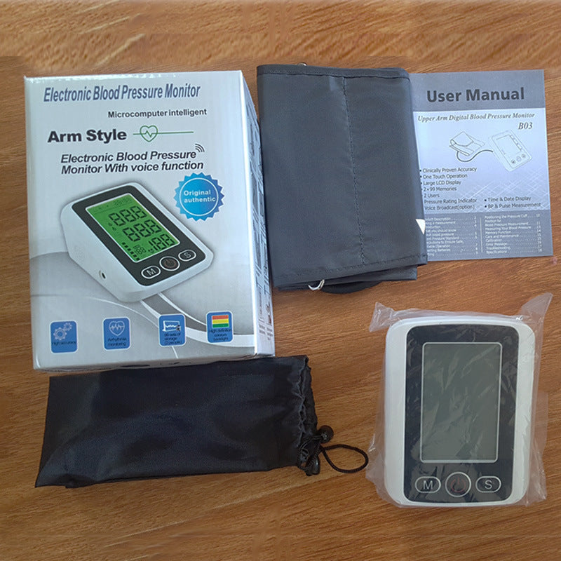 Large Screen Voice Blood Pressure Monitor Arm Backlight