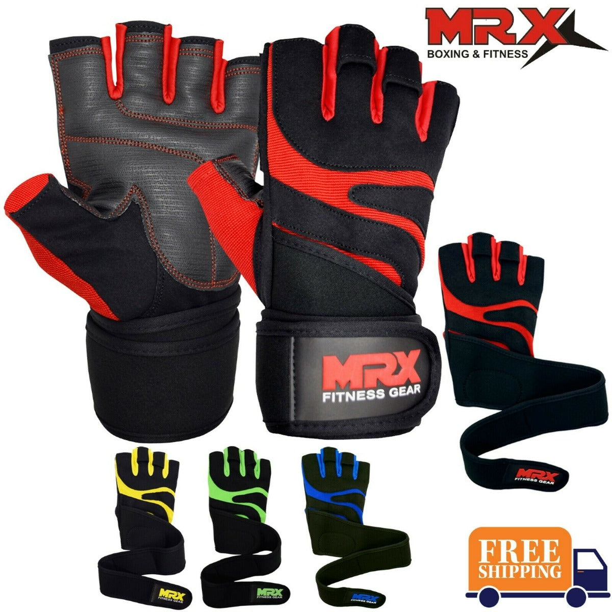Weight Lifting Gloves With Wrist Support Strap