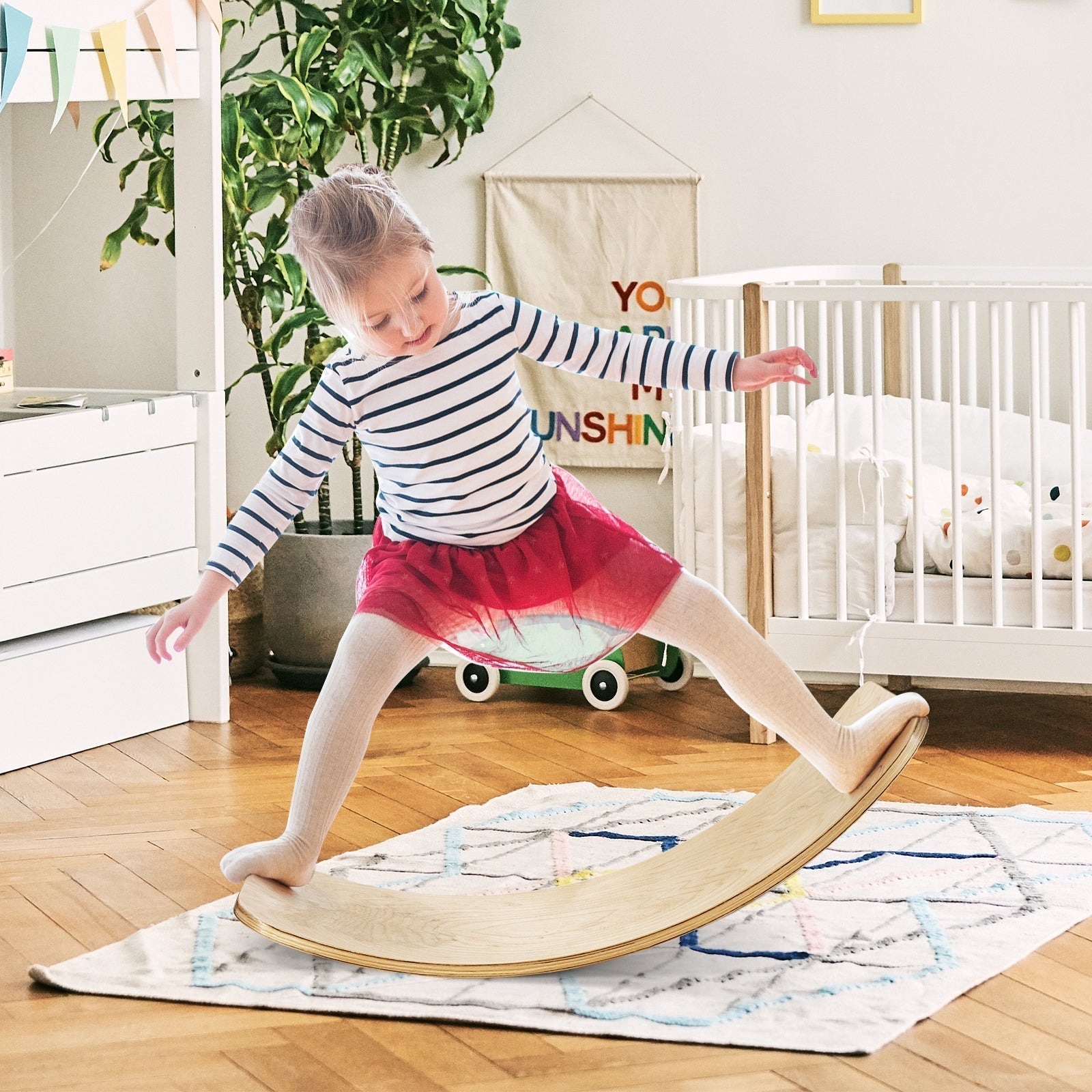 12-Inch Natural Wobble Board For Balance Training