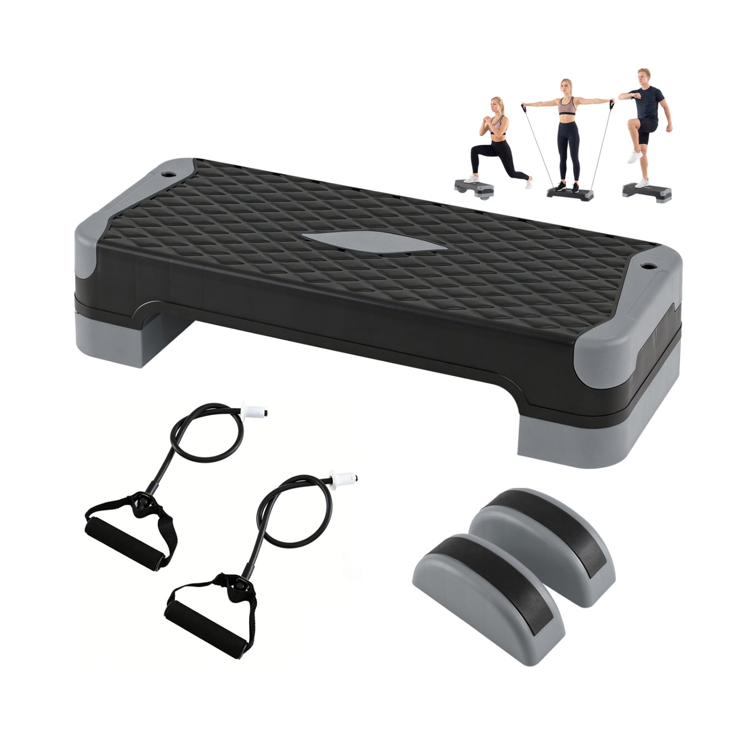 3-In-1 Aerobic Step Platform With Risers Trainers