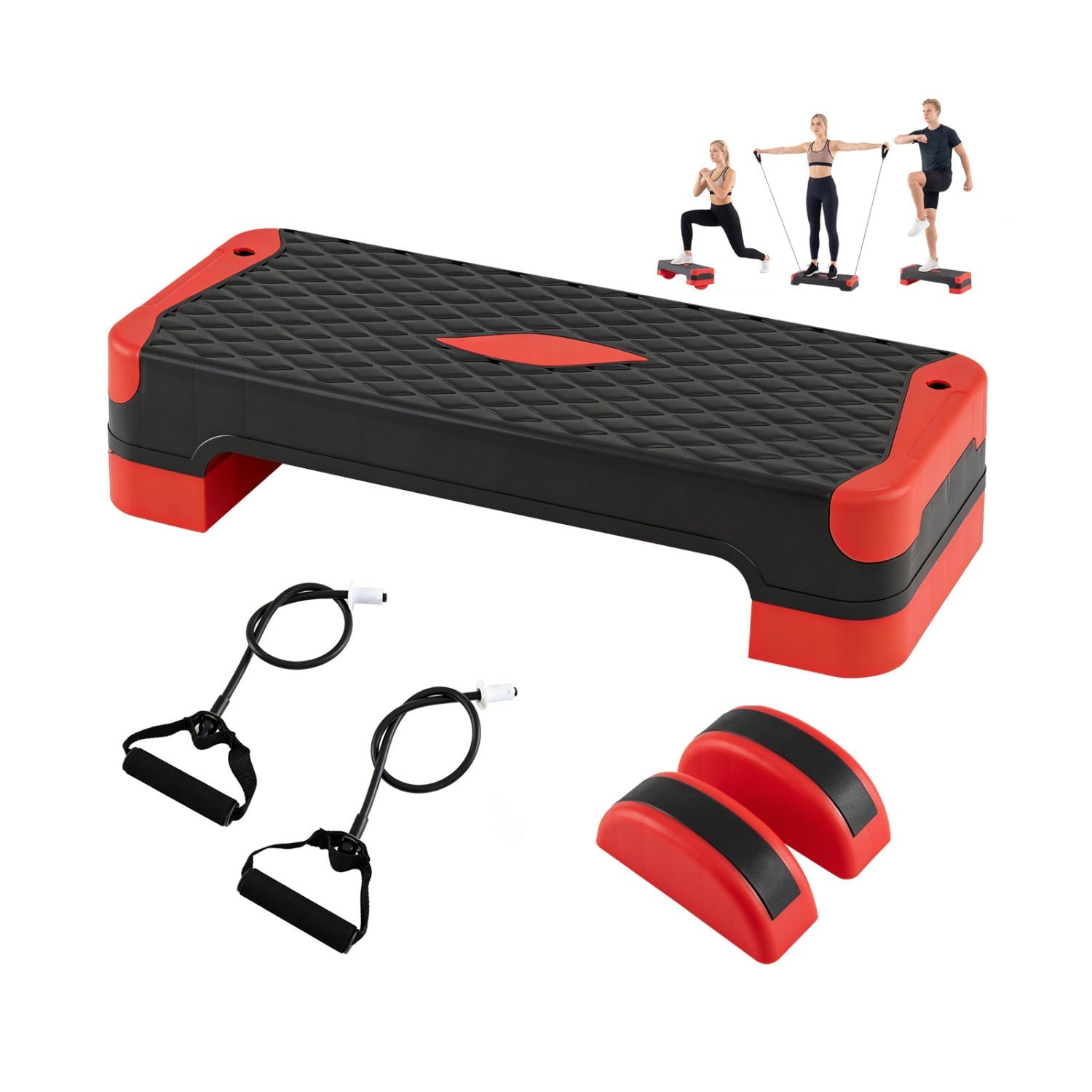 3-In-1 Aerobic Step Platform With Risers Trainers