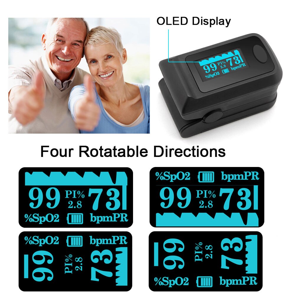 Fingertip Pulse Oximeter SpO2 Blood Oxygen Monitor