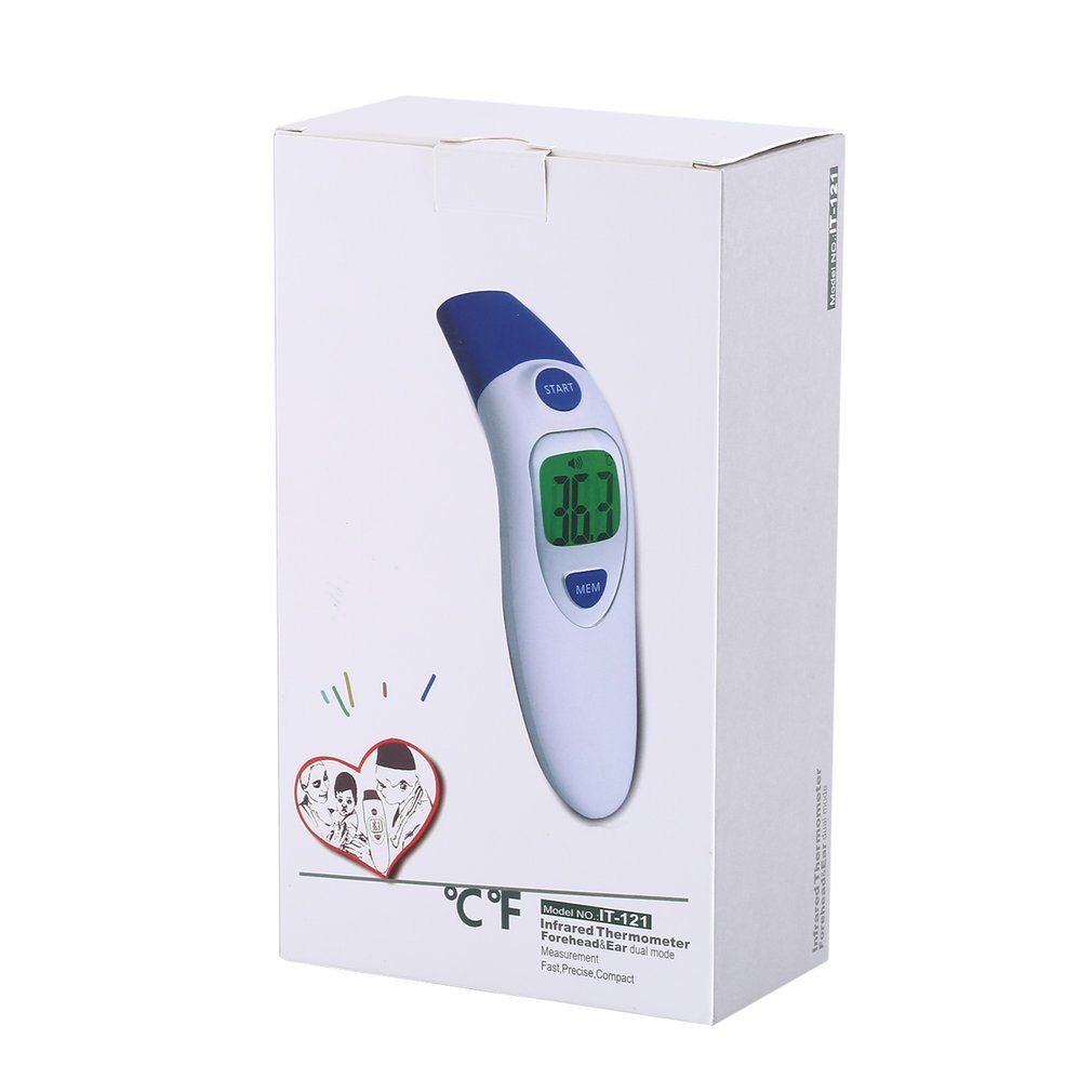 Digital Infrared Forehead Ear Thermometer LCD Dual Mode