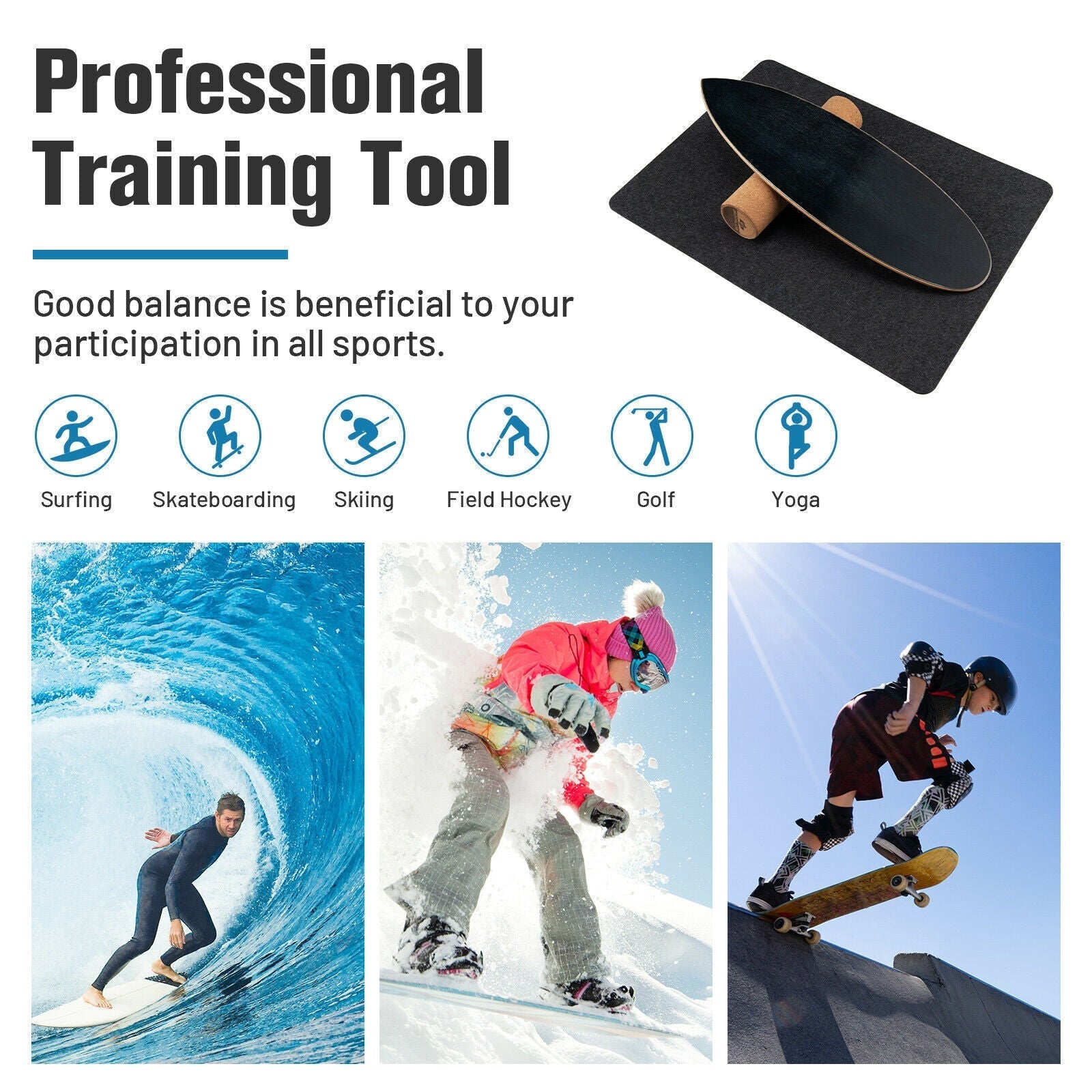 Balance Board Trainer For Core Strength Stability