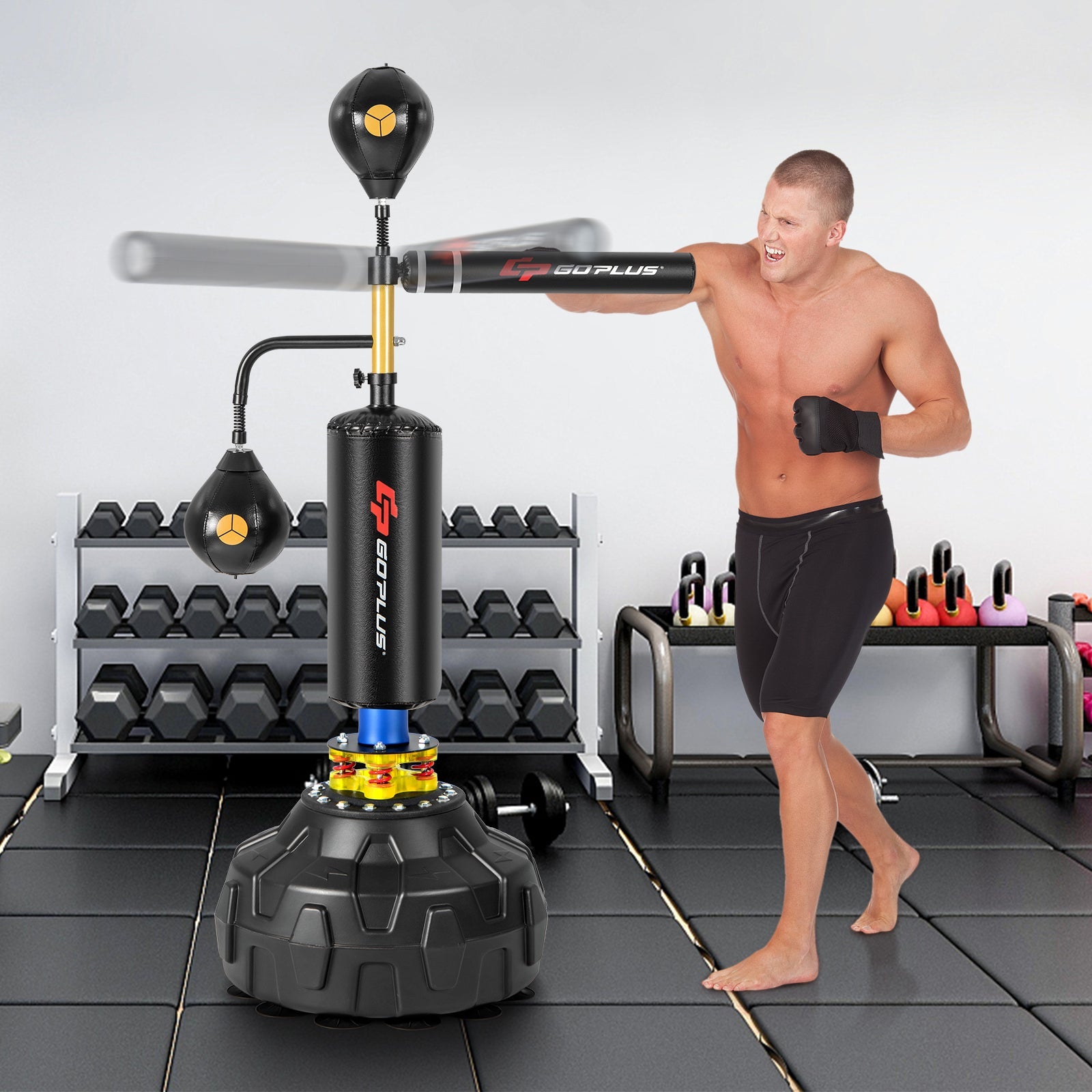 Freestanding Boxing Speed Trainer 360° Adjustable Spinning Bar