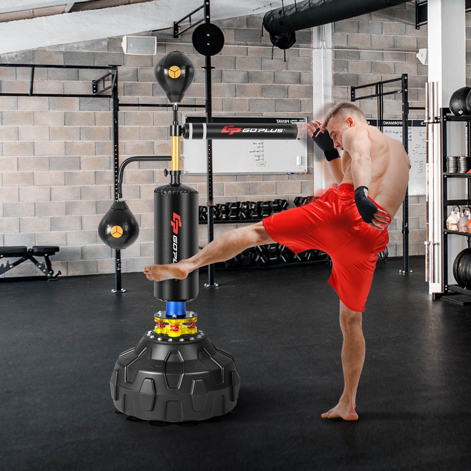 Freestanding Boxing Speed Trainer 360° Adjustable Spinning Bar