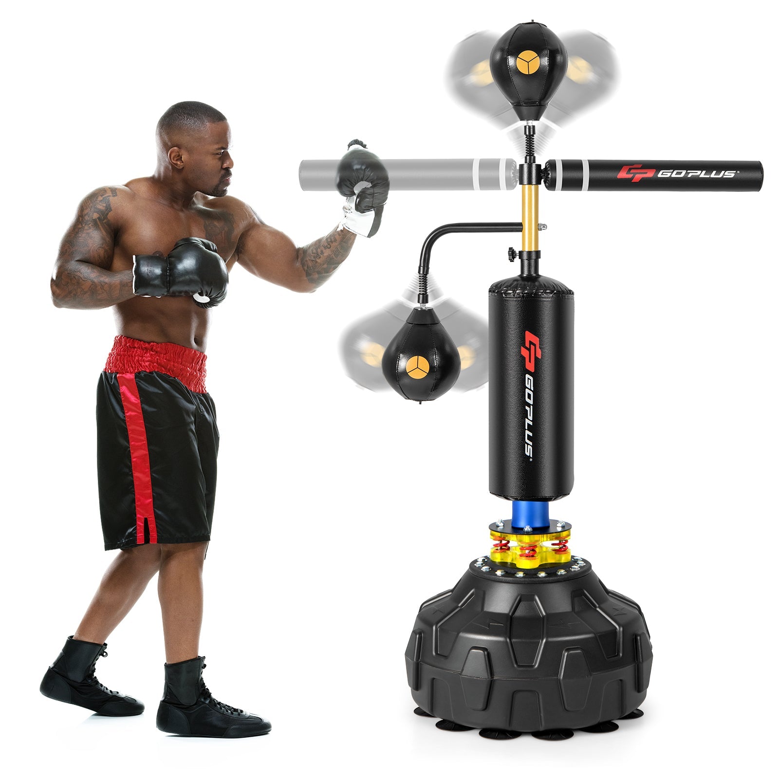 Freestanding Boxing Speed Trainer 360° Adjustable Spinning Bar
