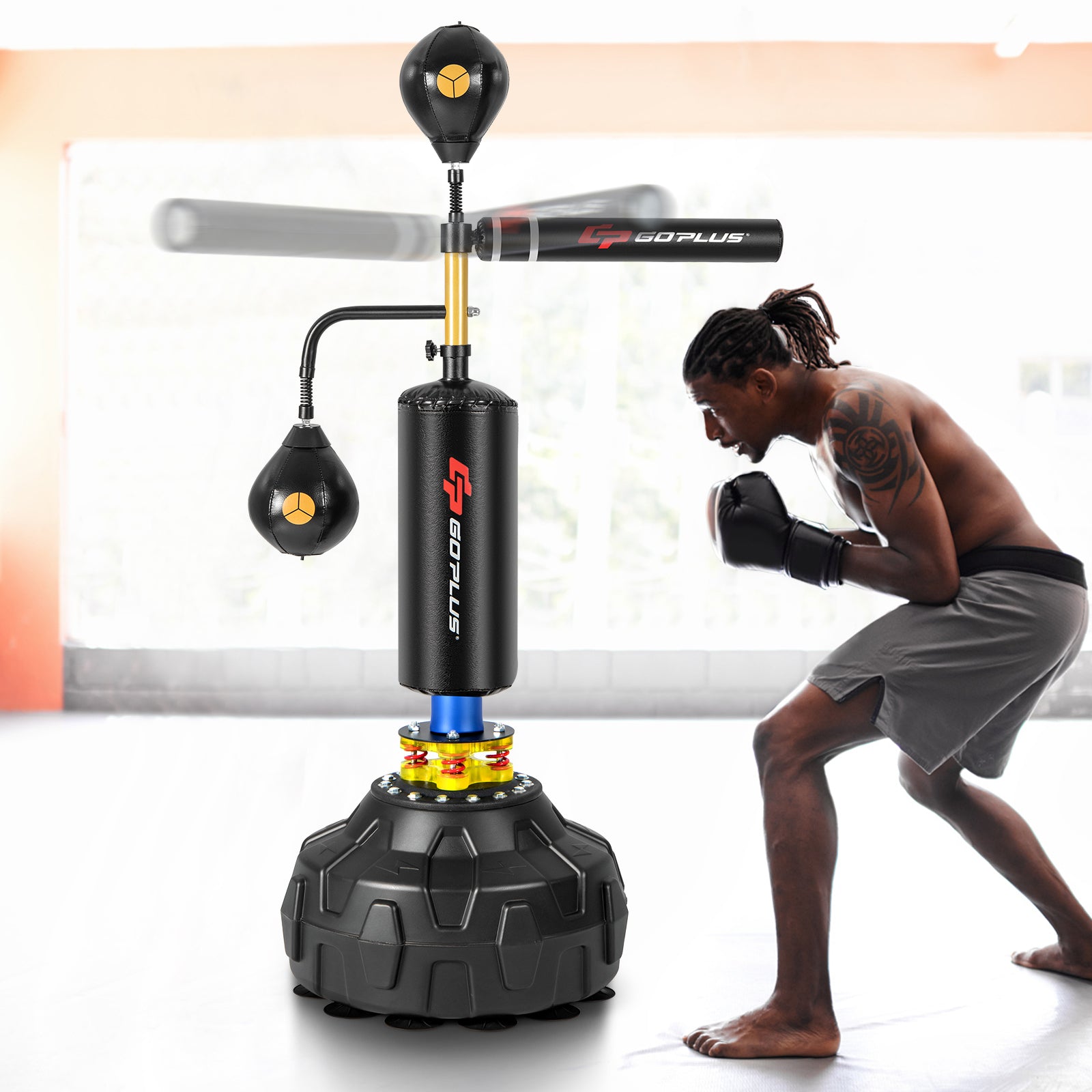 Freestanding Boxing Speed Trainer 360° Adjustable Spinning Bar