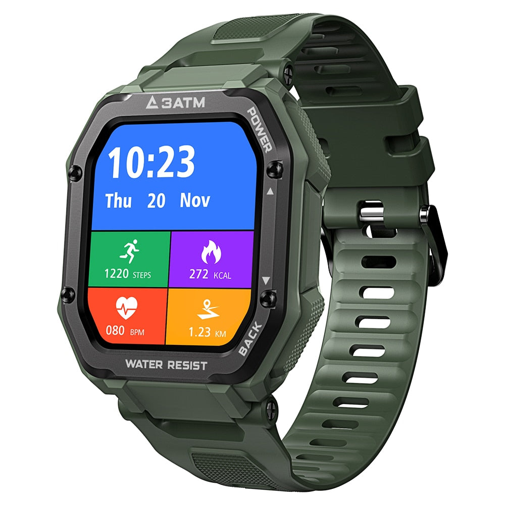 Rugged Smart Watch Men Waterproof Fitness Tracker