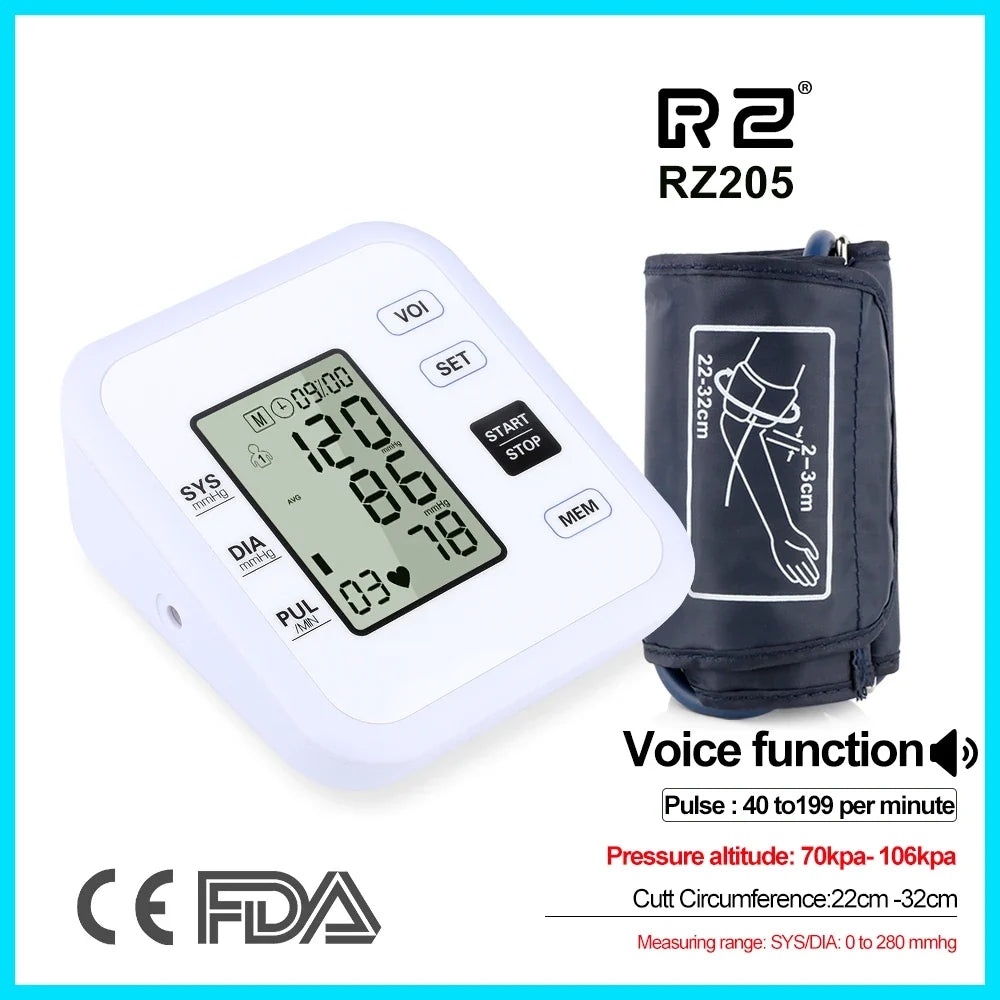 Digital Arm Blood Pressure Monitor Heart Pulse Meter