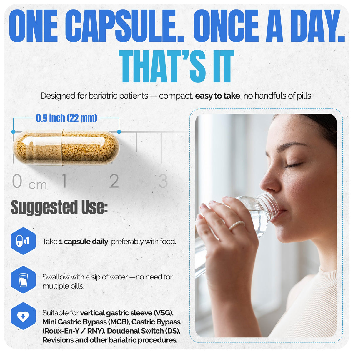 Methylated Bariatric Multivitamin With 45mg Iron Daily