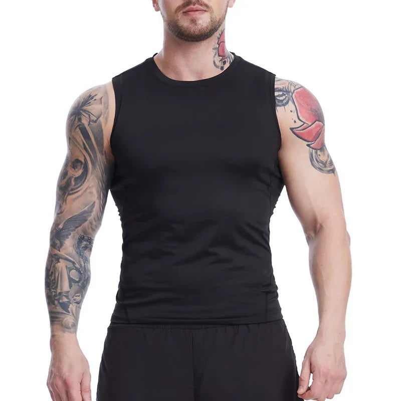 Men's Anime Inspired Compression Tank Workout Shirt