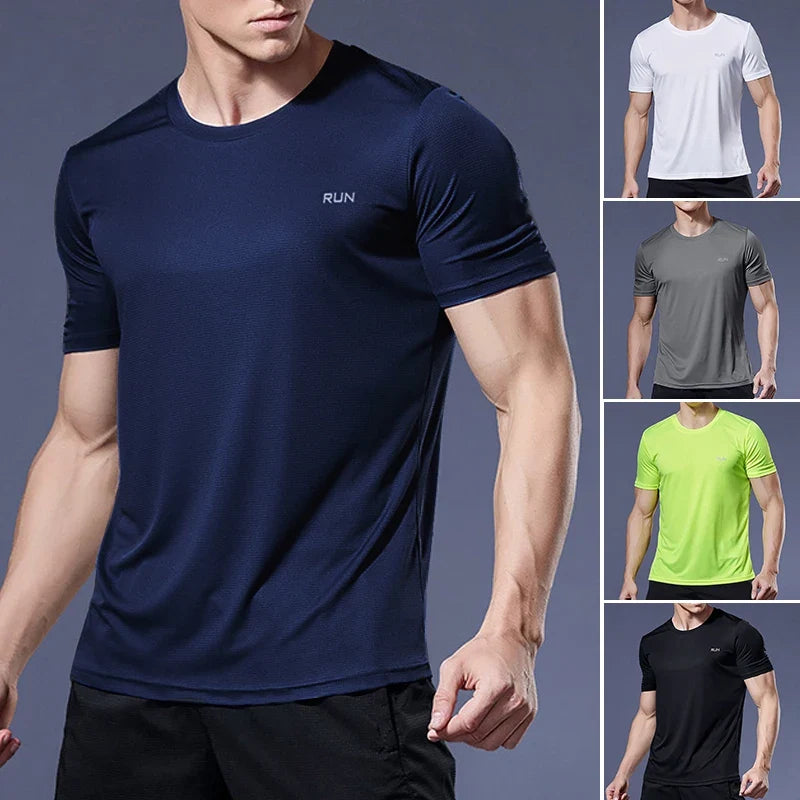 Men's Performance Running Tee Quick Dry Athletic Shirt
