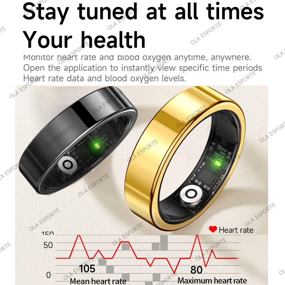 2026 Smart Ring IP68 Waterproof Health Fitness Tracker