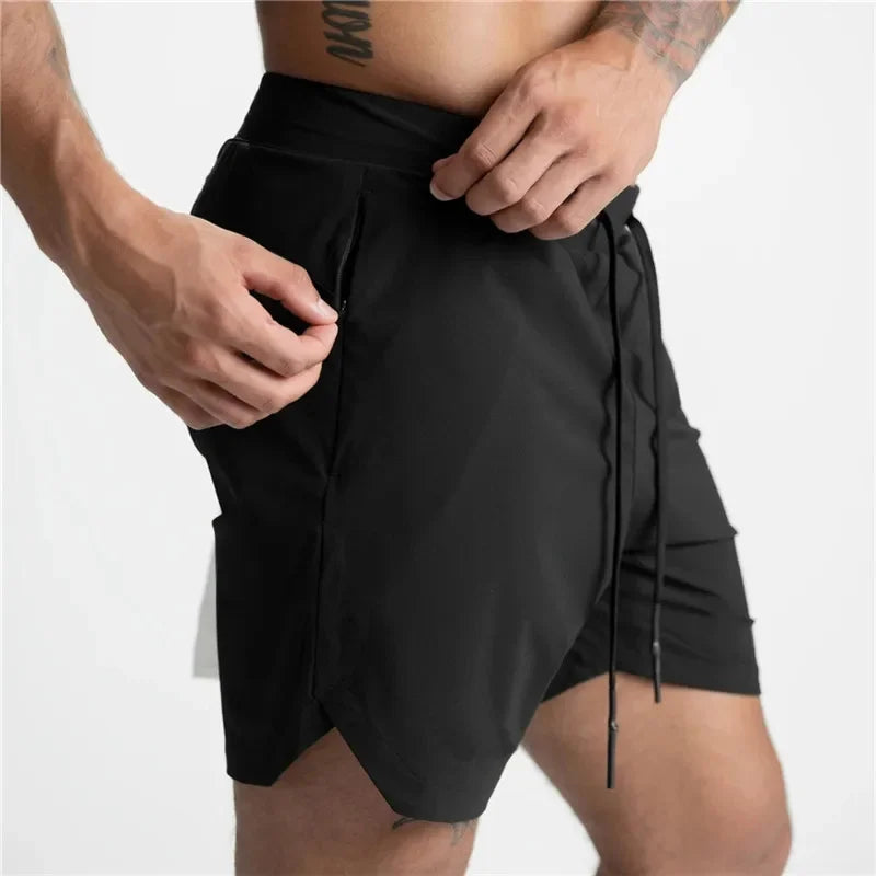 Men's Performance Shorts Quick Dry Zipper Pocket