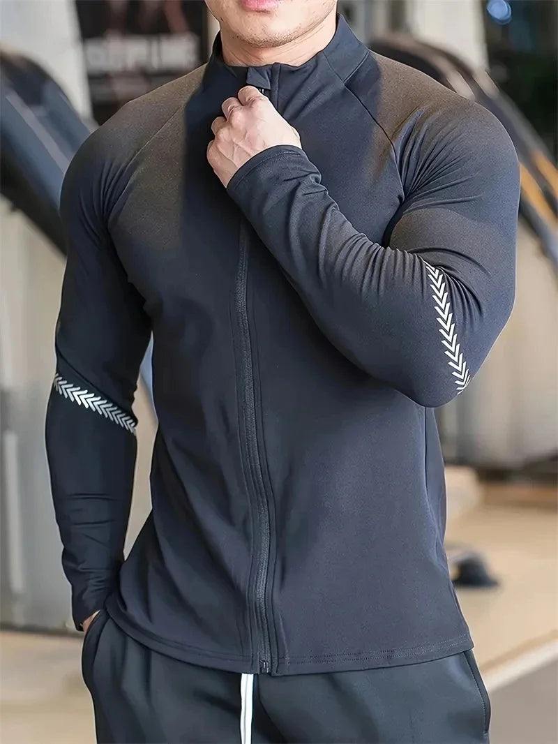 Men's Compression Sports Jacket Quick Dry Fitness Running