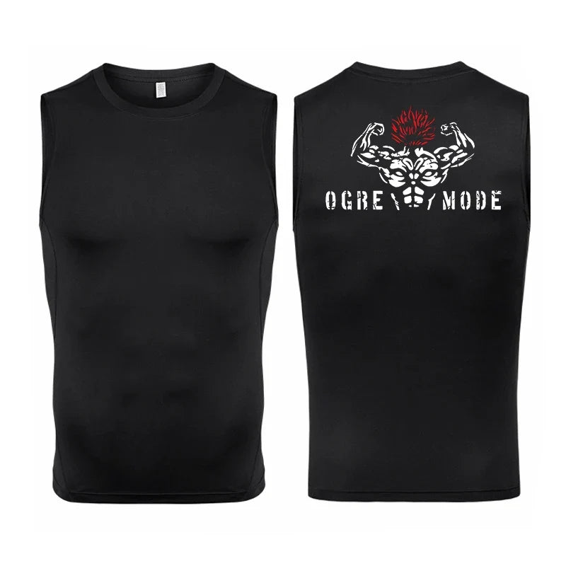 Men's Anime Inspired Compression Tank Workout Shirt
