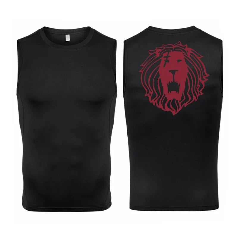 Men's Anime Inspired Compression Tank Workout Shirt