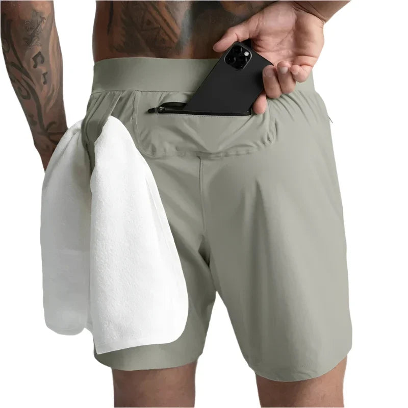 Men's Performance Shorts Quick Dry Zipper Pocket
