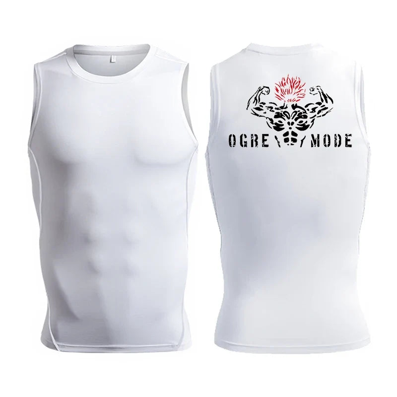 Men's Anime Inspired Compression Tank Workout Shirt