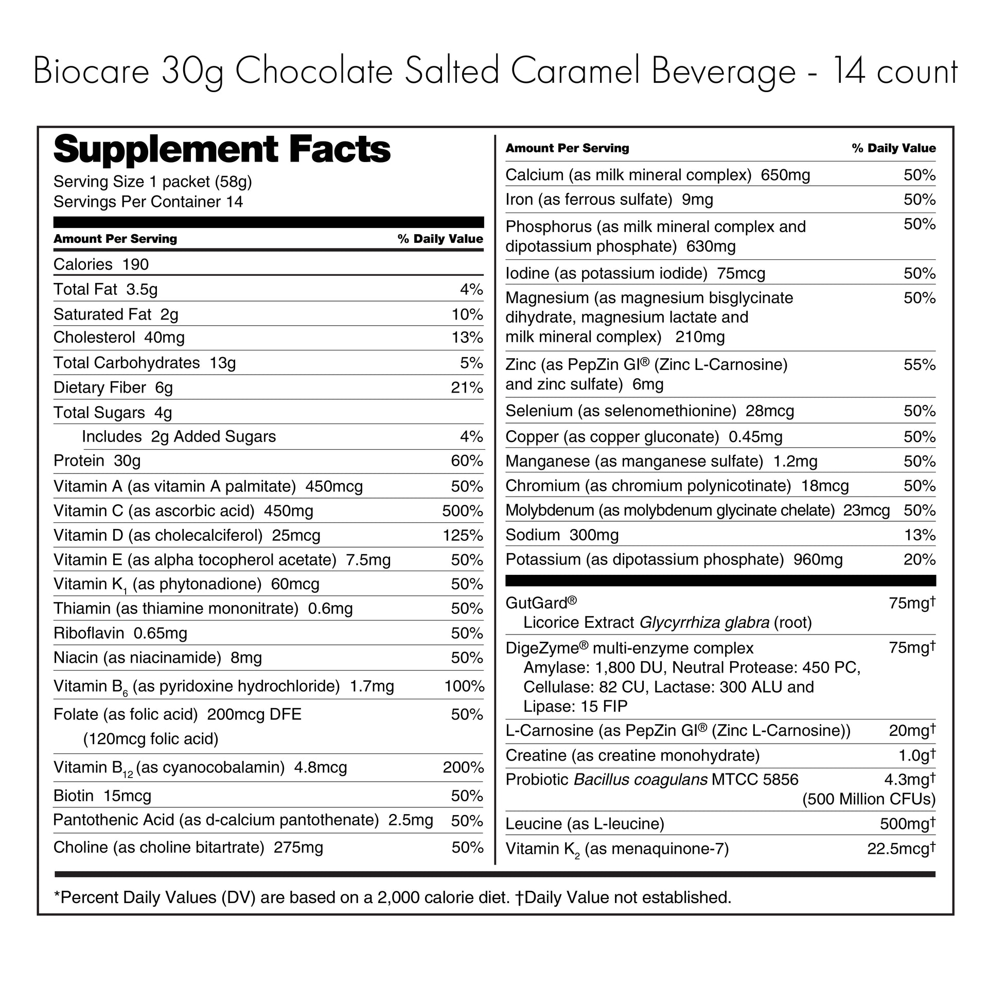 30G Protein Chocolate Salted Caramel Dietary Beverage