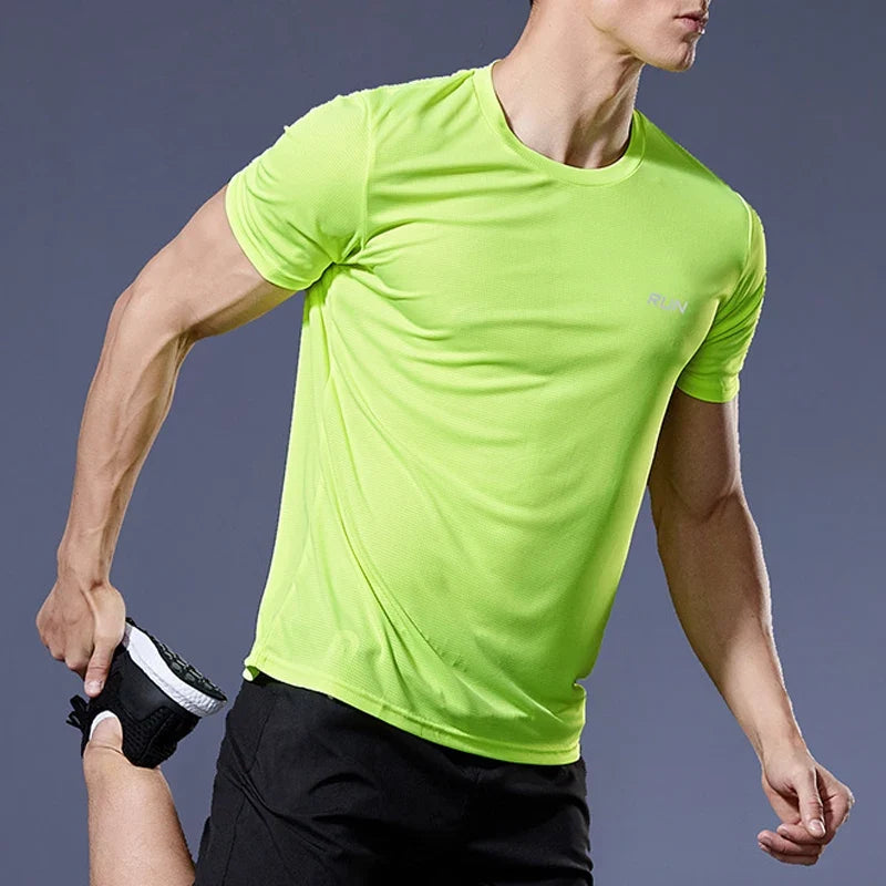 Men's Performance Running Tee Quick Dry Athletic Shirt