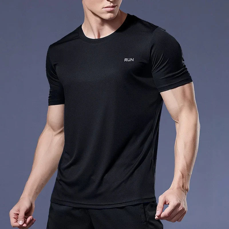 Men's Performance Running Tee Quick Dry Athletic Shirt
