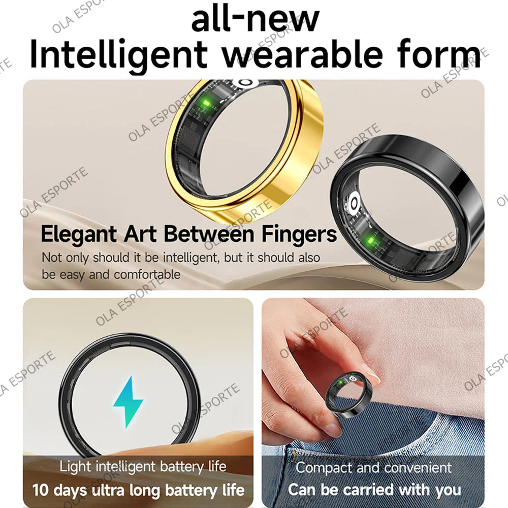 2026 Smart Ring IP68 Waterproof Health Fitness Tracker