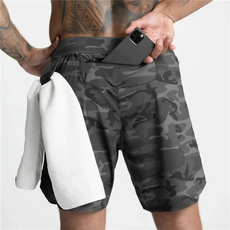 Men's Performance Shorts Quick Dry Zipper Pocket