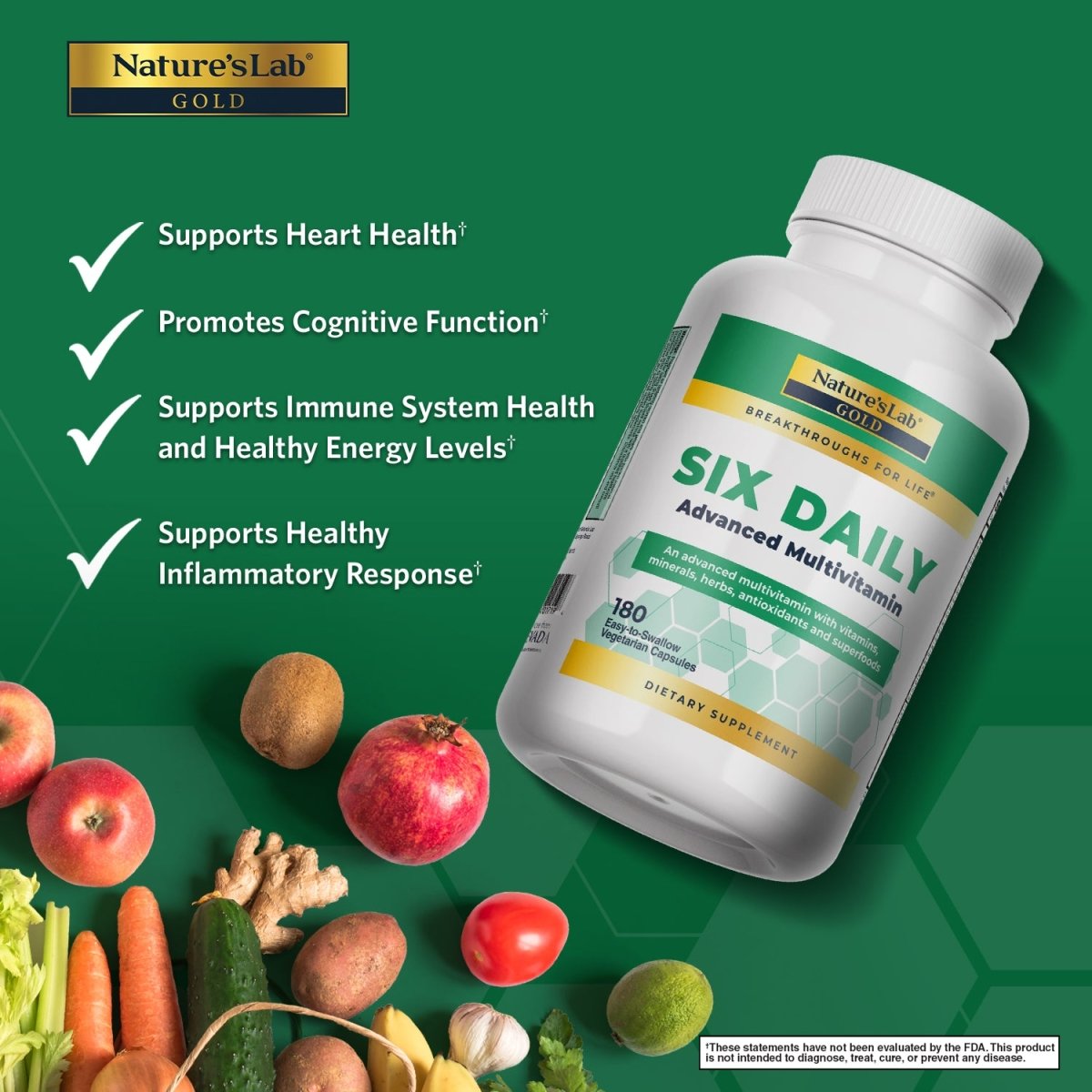 Nature's Lab Gold Six Daily Advanced Multivitamin