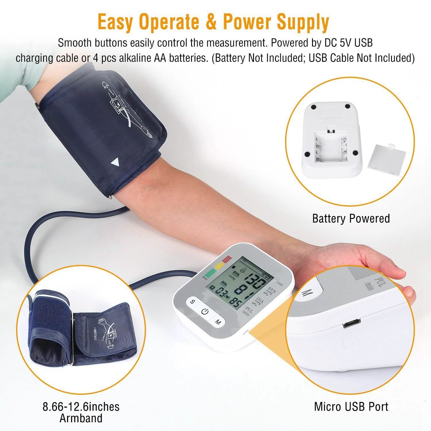 Digital Arm Blood Pressure Monitor Home Health Device