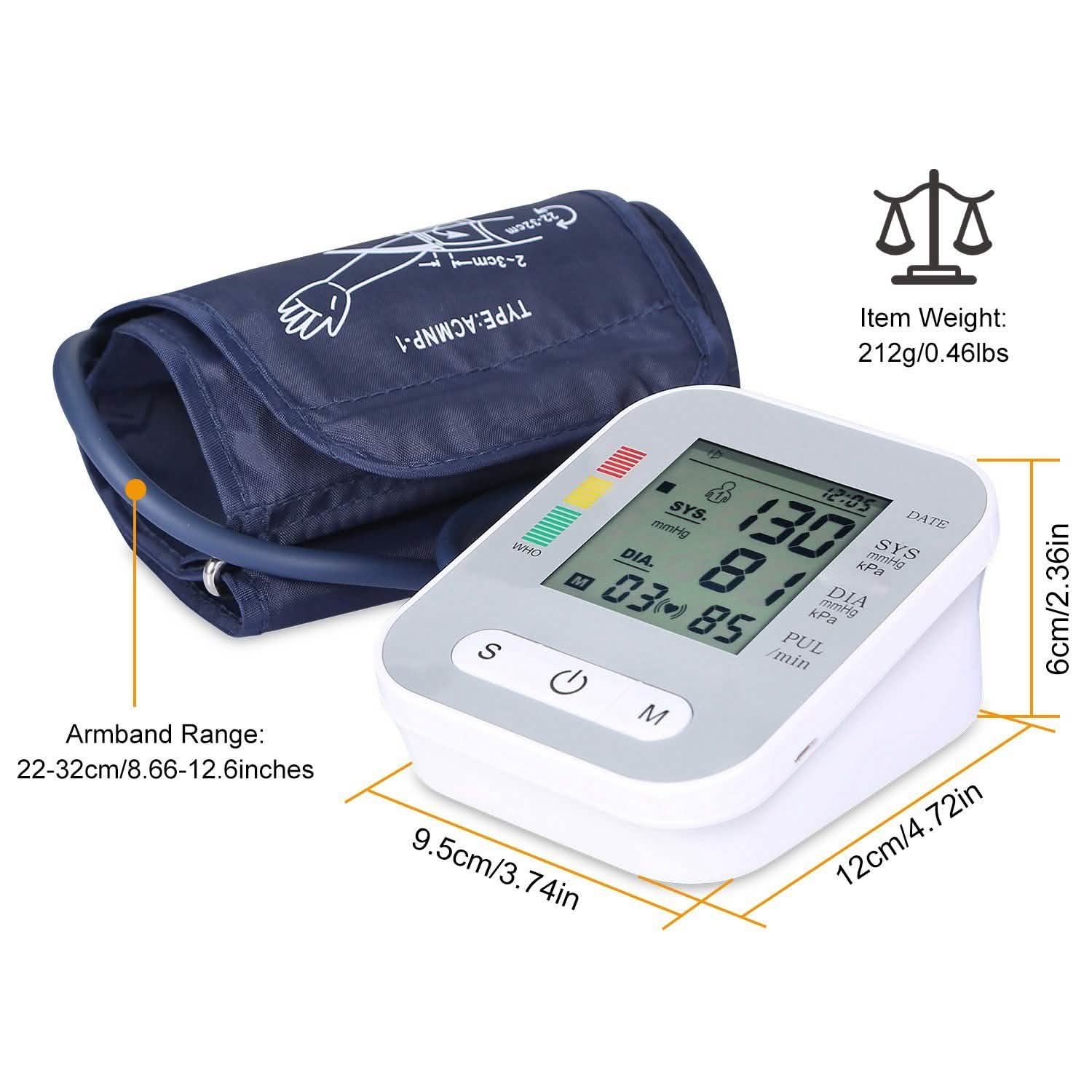 Digital Arm Blood Pressure Monitor Home Health Device