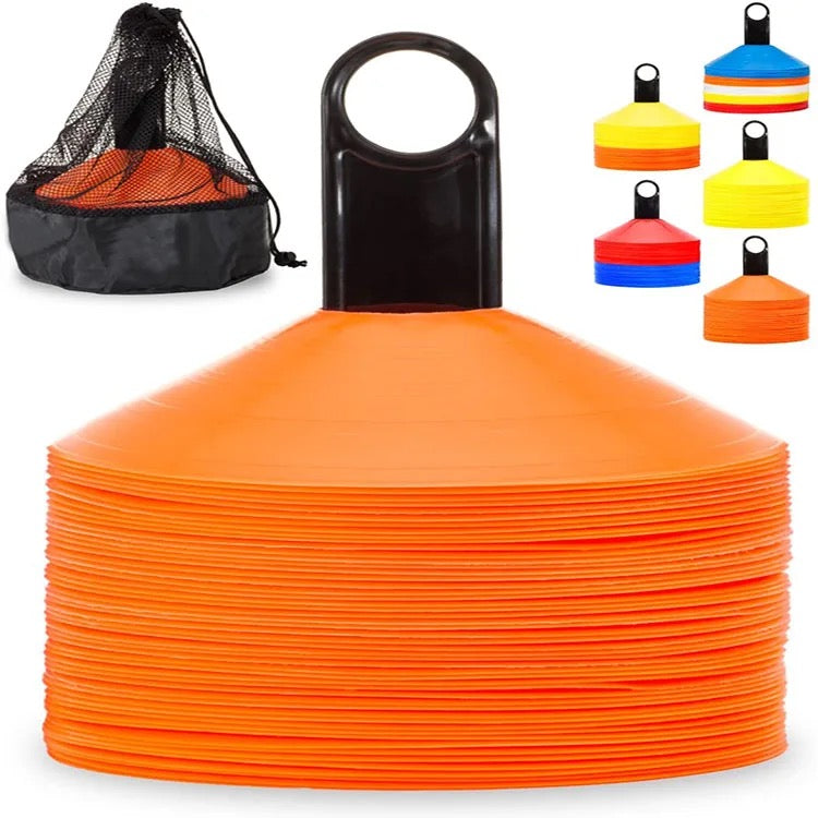 25-Pack Agility Cones With Stand And Mesh Bag