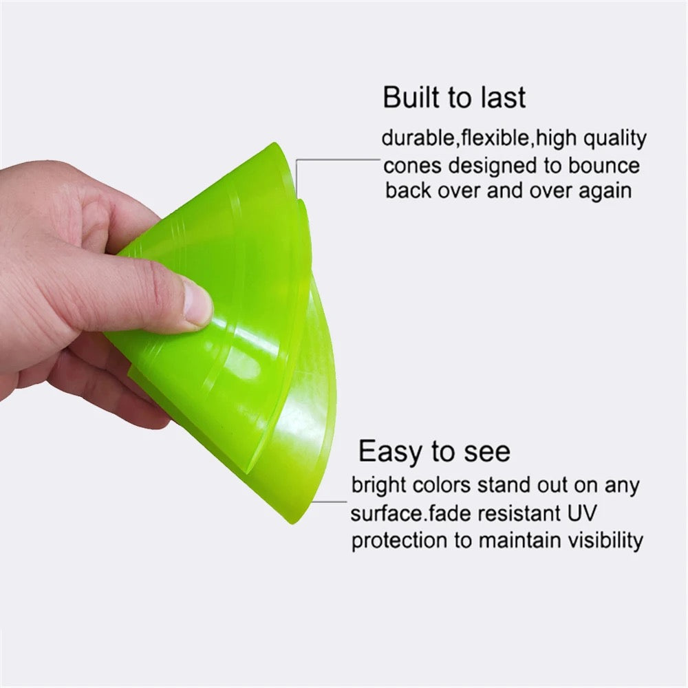 25-Pack Agility Cones With Stand And Mesh Bag